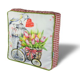 Aberto Design Cojín YM1333 - Lujoso Cojín 42x42cm con Funda Extraíble y Relleno de Silicona para Máximo Confort y Estilo